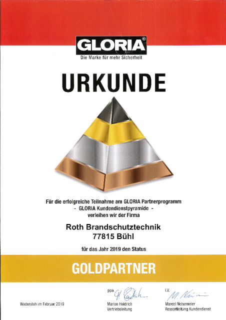 GLORIA_Goldpartner_Urkunde_2019